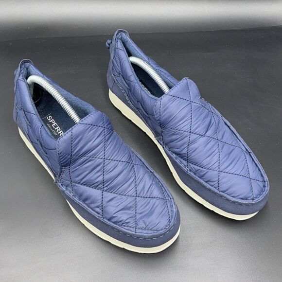 Sperry Moc-Sider Quilted Nylon Sneakers Womens size 9.5 Navy NWOB STS87047 - Picture 2 of 9